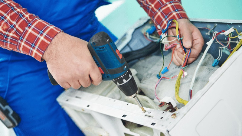 Manisa Dominox Dominox çamaşır makinesi kart tamiri – Su almama arızası orijinal parça ile giderildi. - Teknik servis örneği
